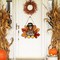 Deroro Give Thanks Sign Turkey Front Door Decor Thanksgiving Day Wood Door Hanger, Fall Wooden Thankful Wreath Hanging Decoration for Outdoor Outside Porch